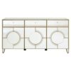 Antibes Mirrored Glass Sideboard With 3 Doors And 3 Drawers