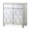 Dominga Mirrored Sideboard In Silver With Two Doors