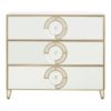 Antibes Mirrored Glass Chest Of Drawers With 3 Drawers