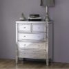 Marnie Contemporary Mirrored Chest Of Drawers With 5 Drawers