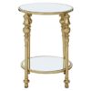 Martico 2 Tier Mirrored Glass Top Side Table With Gold Frame