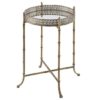 Rivera Mirrored Large Side Table Round In Gold Metal