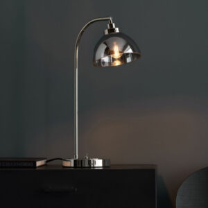 Caspar Steel Table Lamp In Nickel